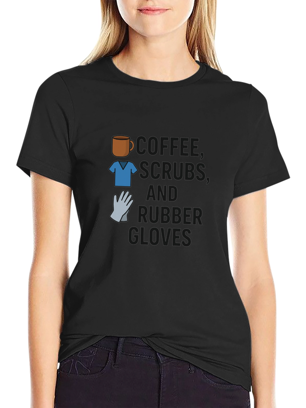Camiseta Café Uniforme y Guantes