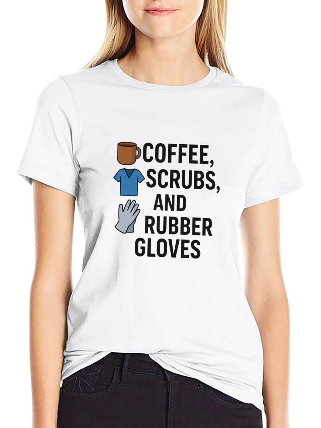 Camiseta Café Uniforme y Guantes