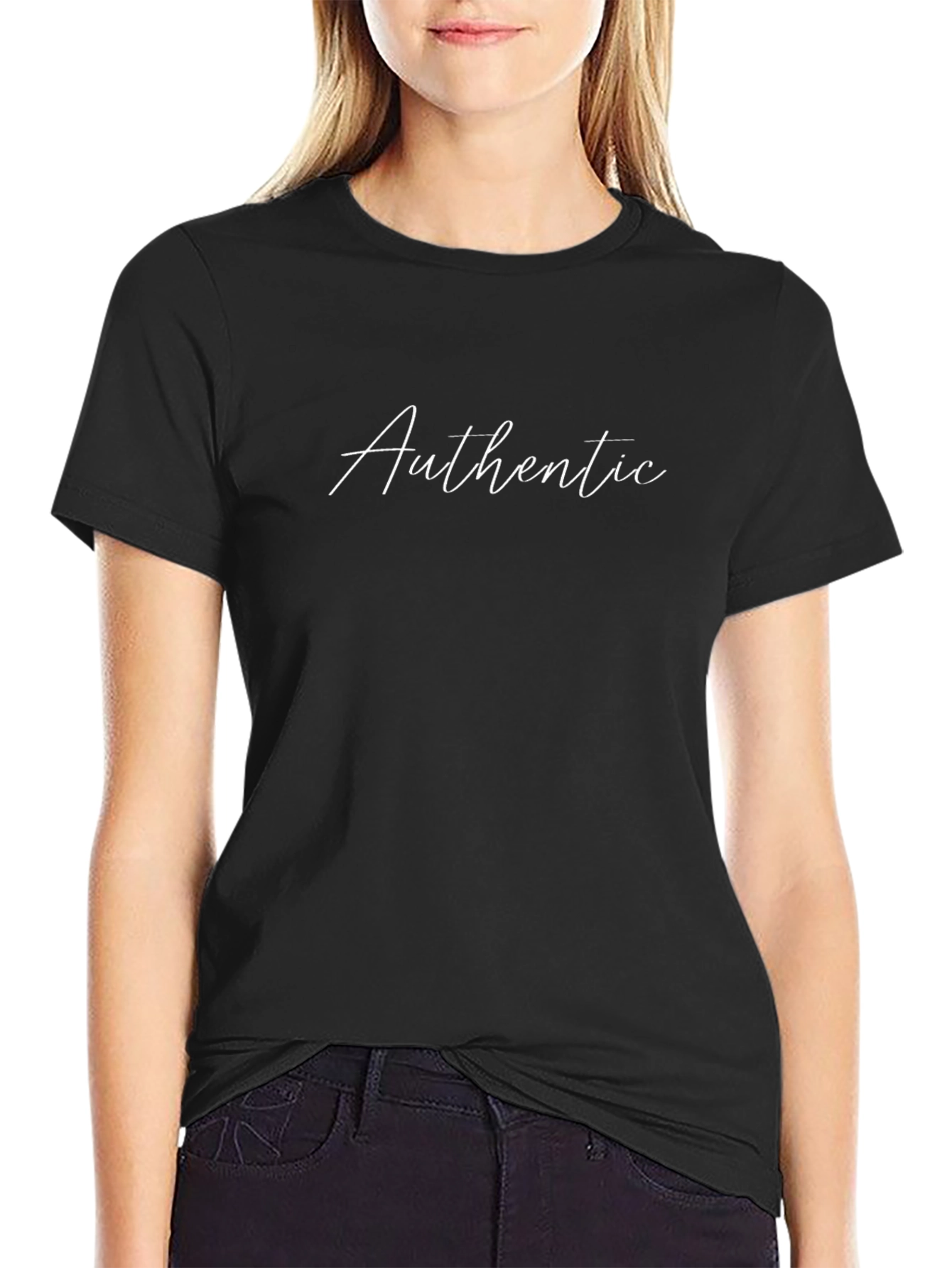 Camiseta Negra Authentic para Hombre
