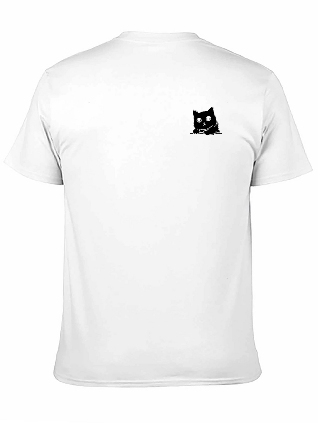 Camiseta Negra con Diseño de Gato