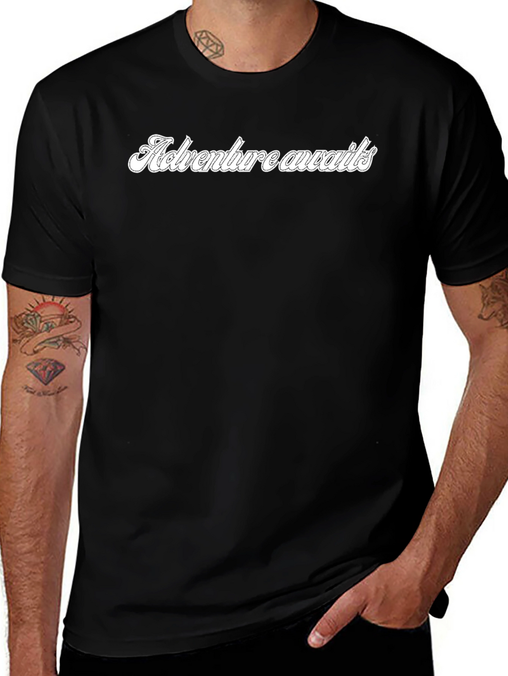 Camiseta Negra Adventure Awaits