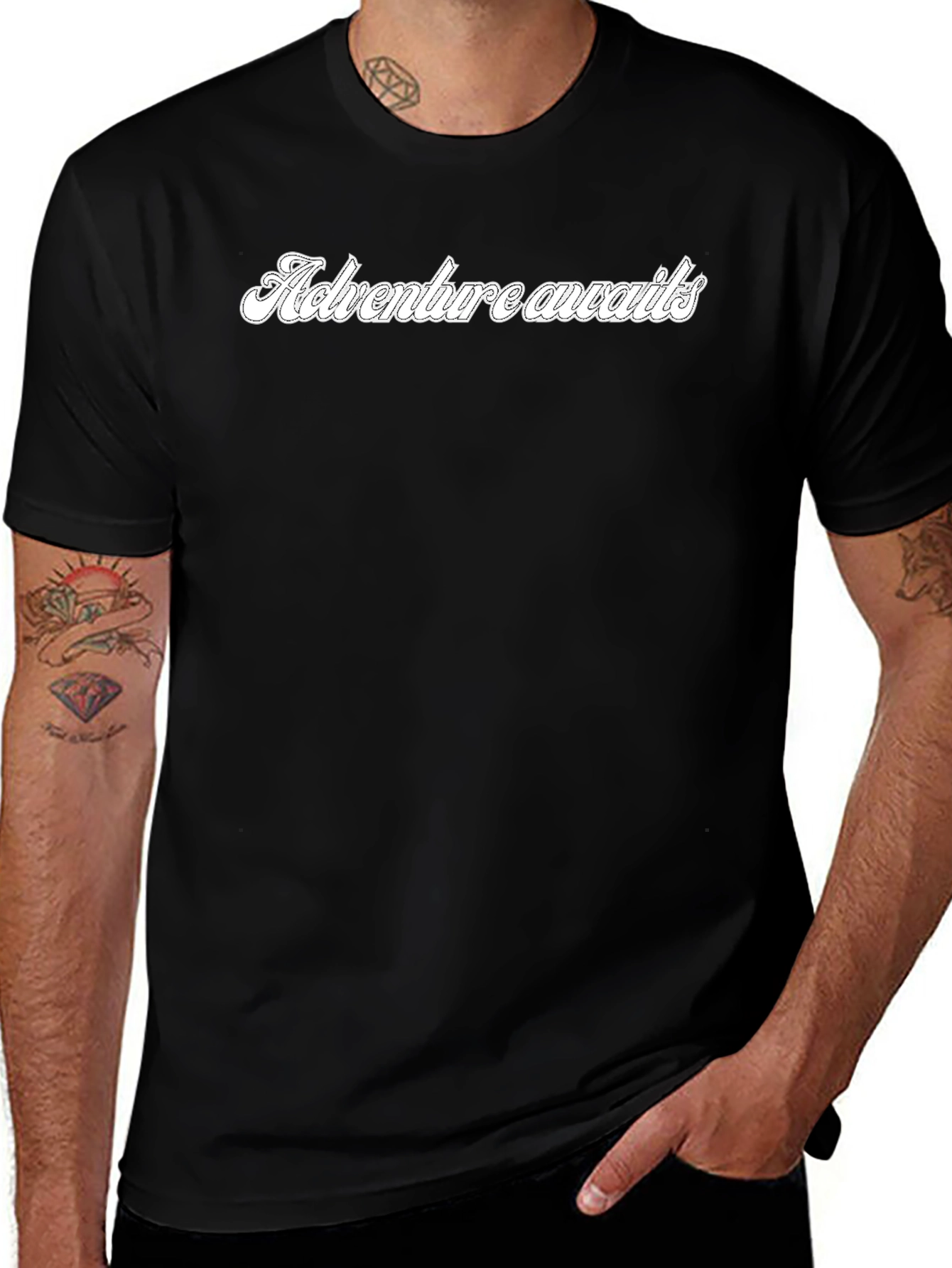 Camiseta Negra Adventure Awaits