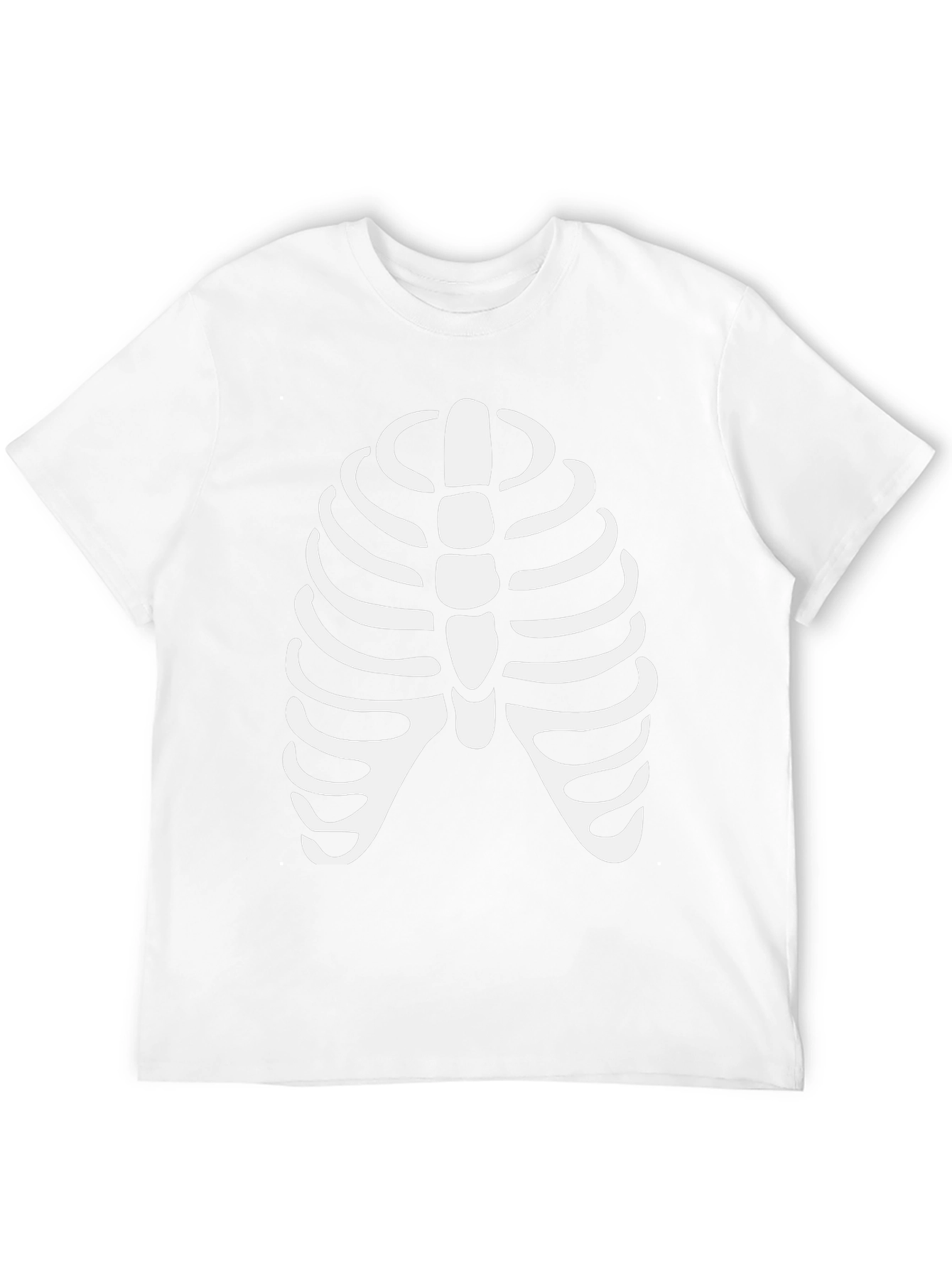 Camiseta Negra con Diseño de Esqueleto para Halloween