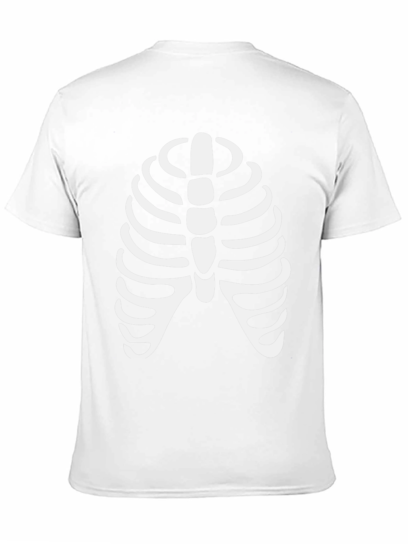 Camiseta Negra con Diseño de Esqueleto para Halloween