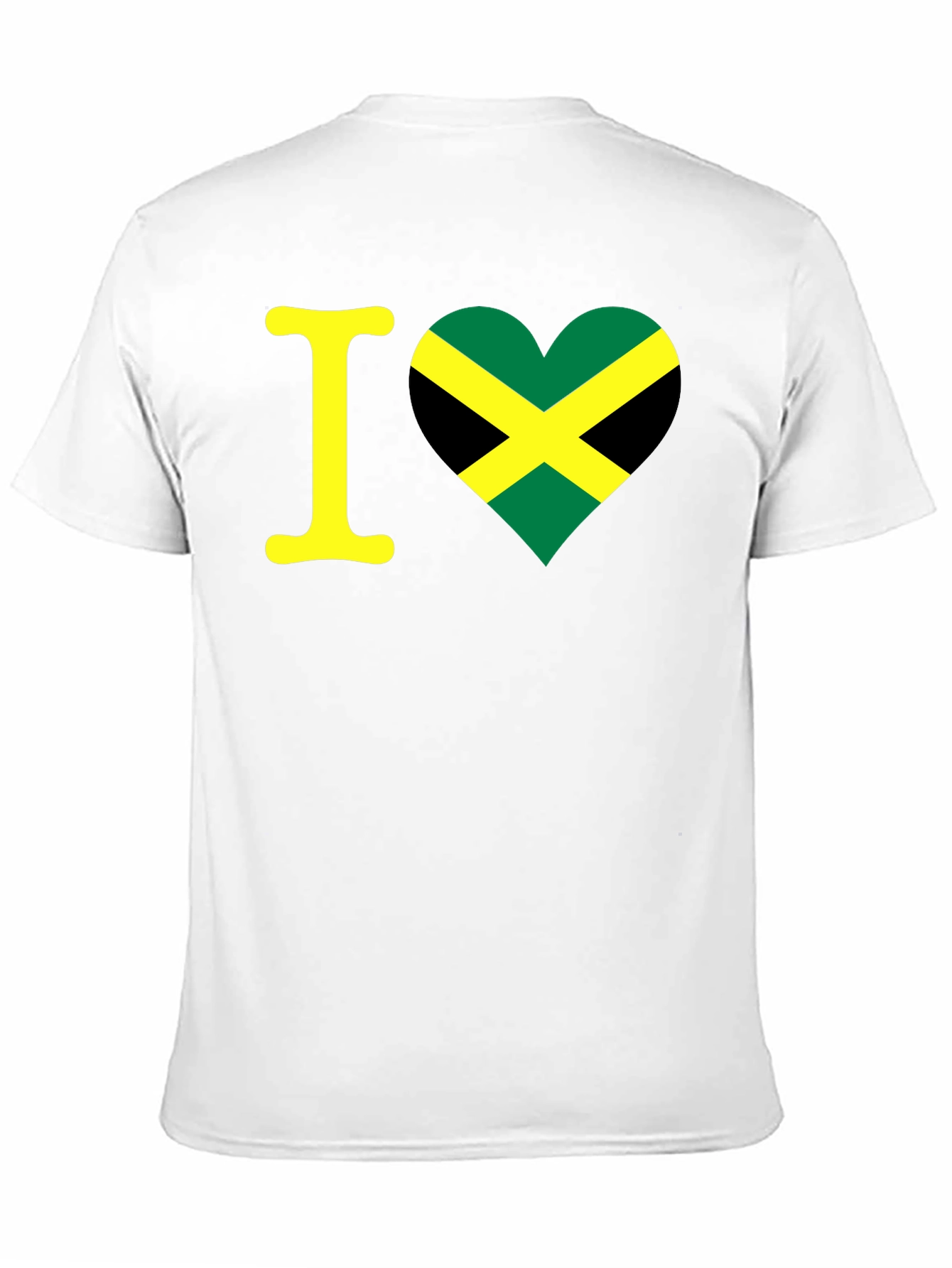 Camiseta Negra Amo Jamaica - Diseño Único