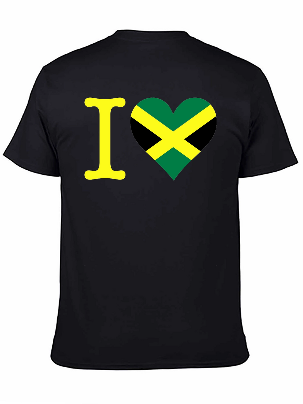 Camiseta Negra Amo Jamaica - Diseño Único