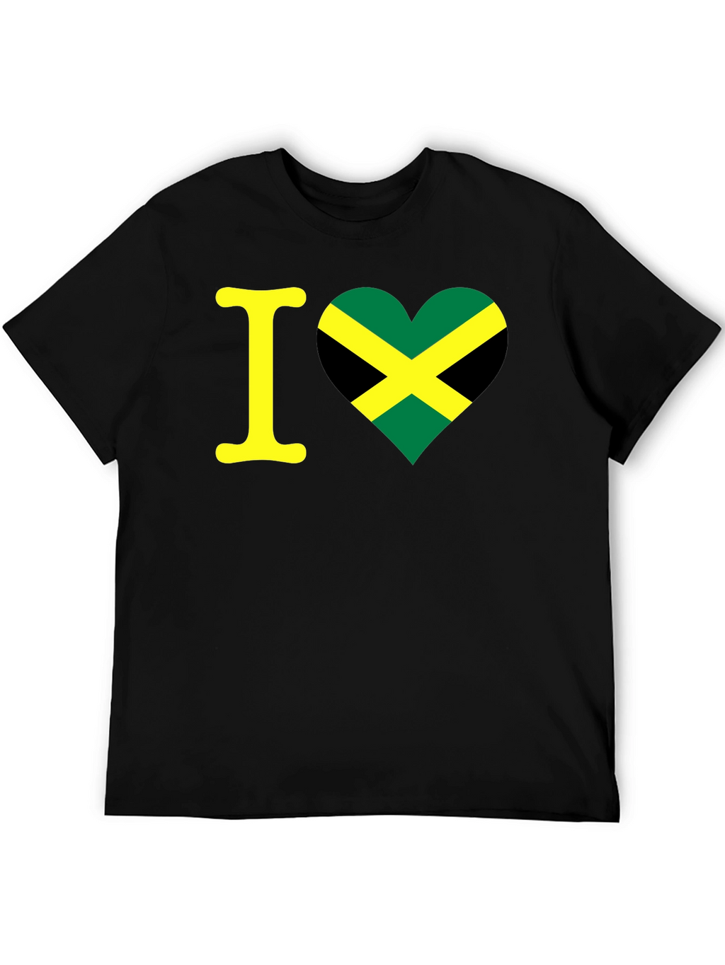 Camiseta Negra Amo Jamaica - Diseño Único