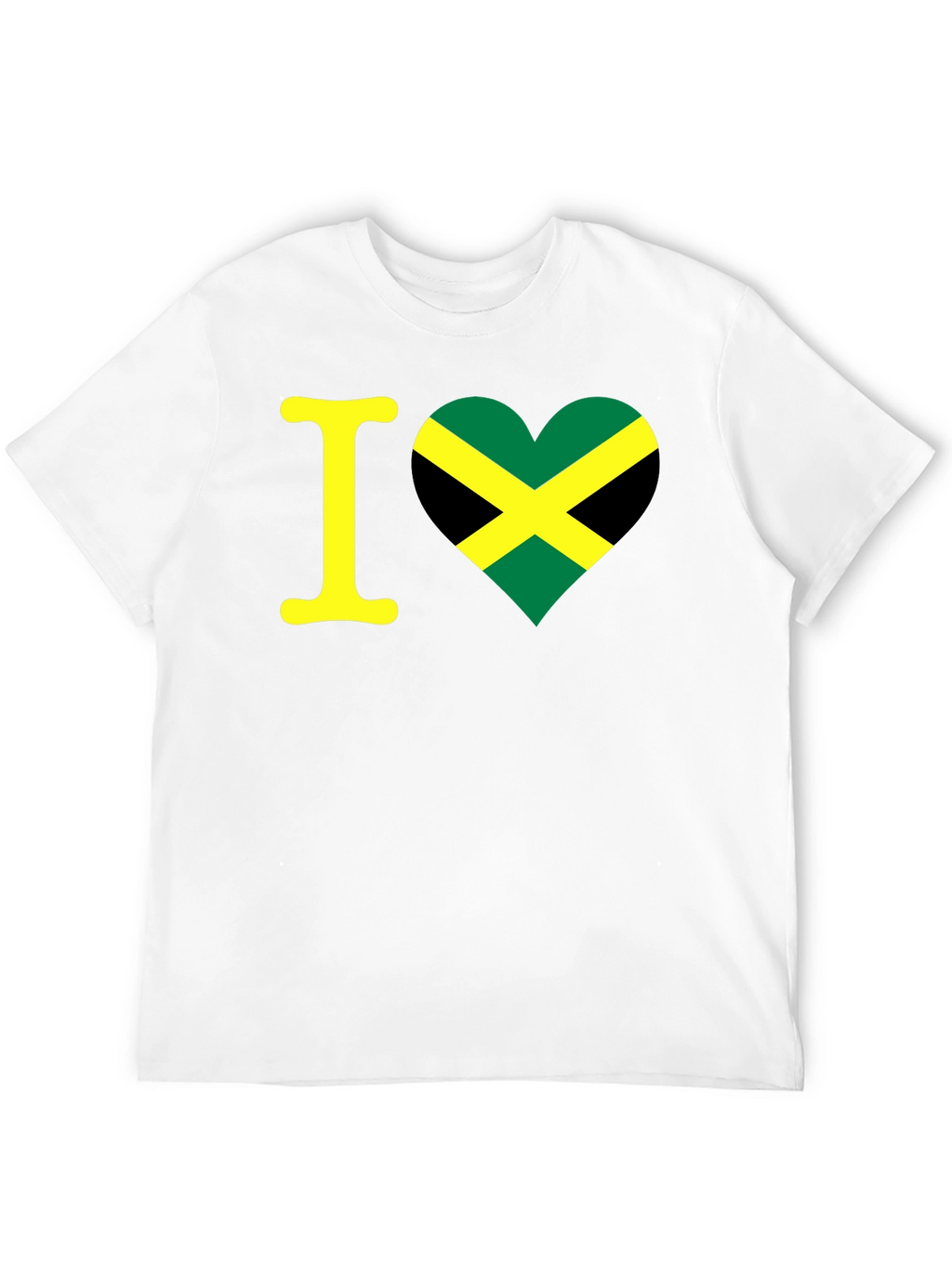 Camiseta Negra Amo Jamaica - Diseño Único