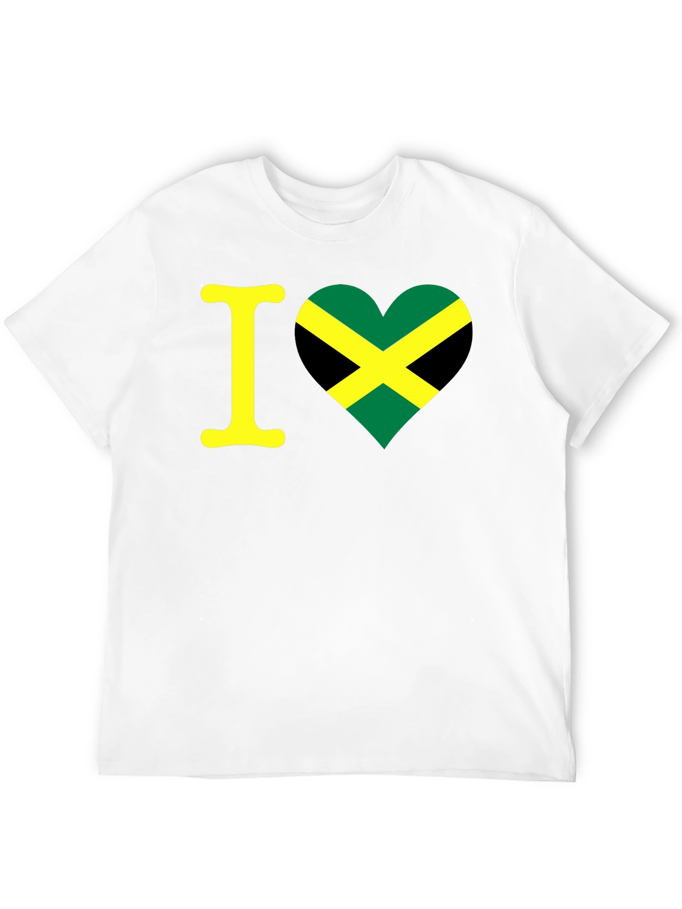 Camiseta Negra Amo Jamaica - Diseño Único