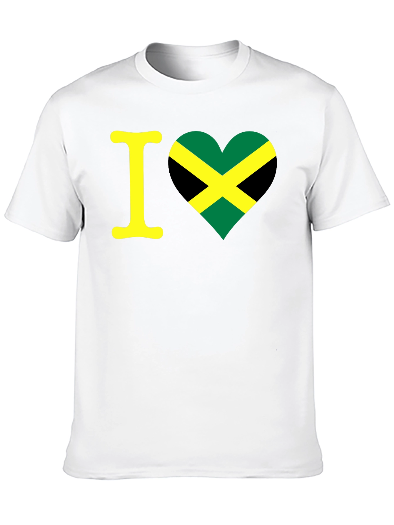 Camiseta Negra Amo Jamaica - Diseño Único