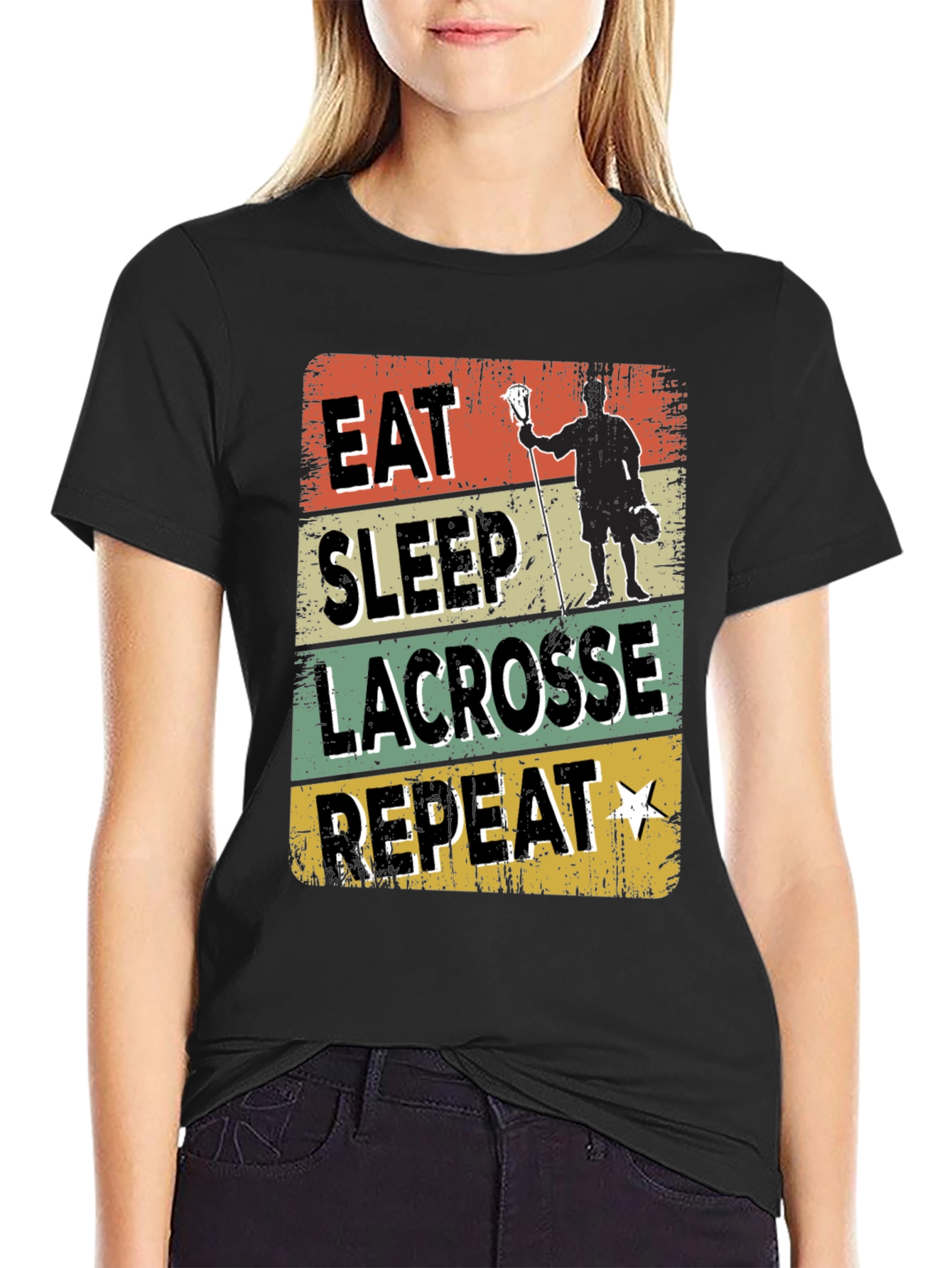Camiseta Lacrosse: Come Duerme Lacrosse Repite