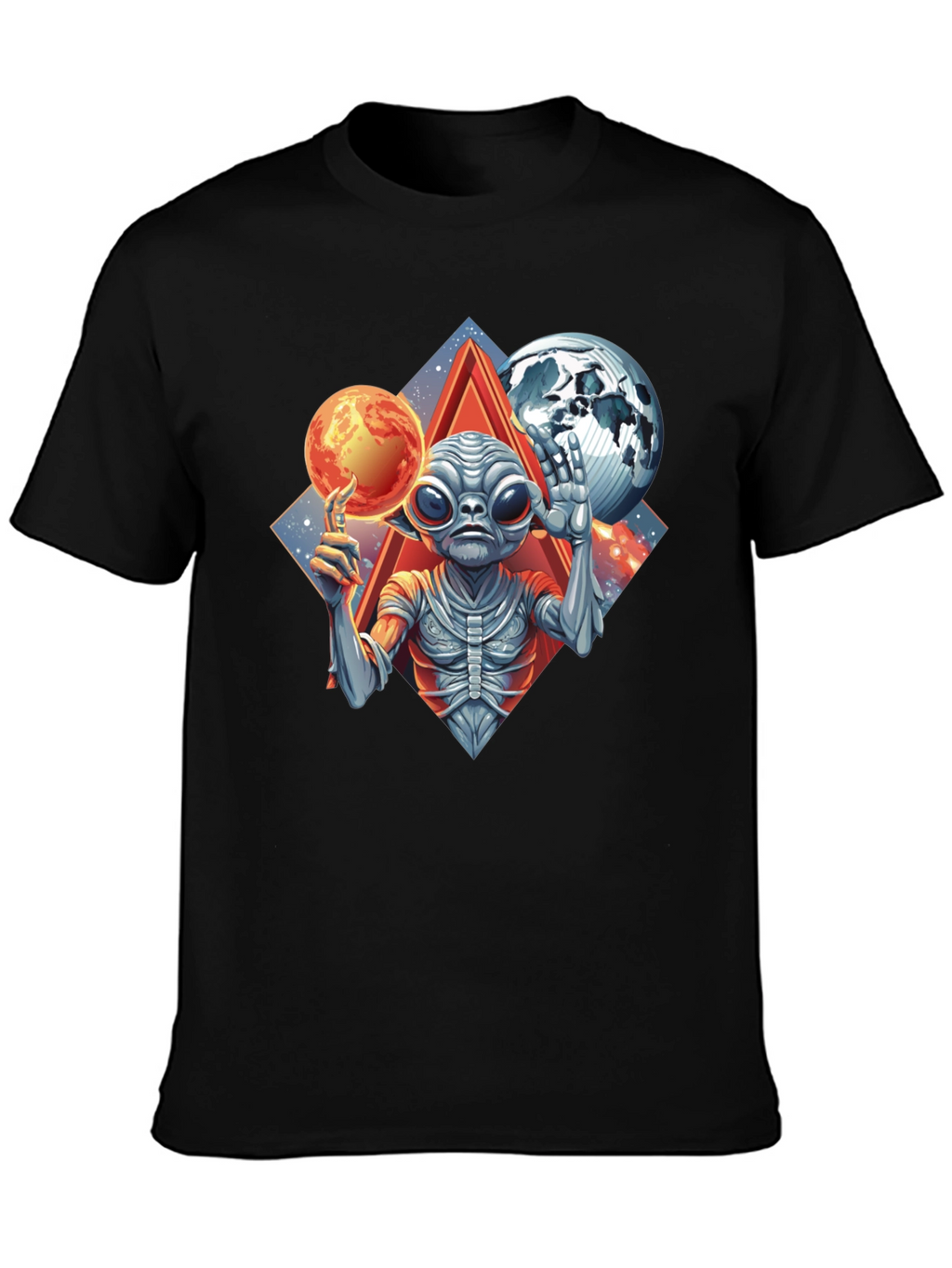 Camiseta Alienígena con Planetas