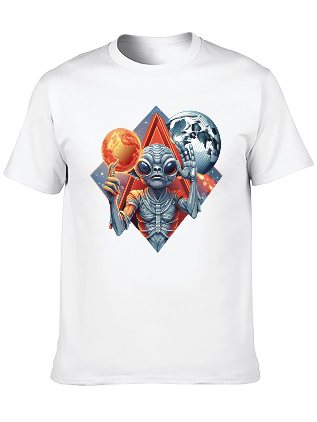 Camiseta Alienígena con Planetas