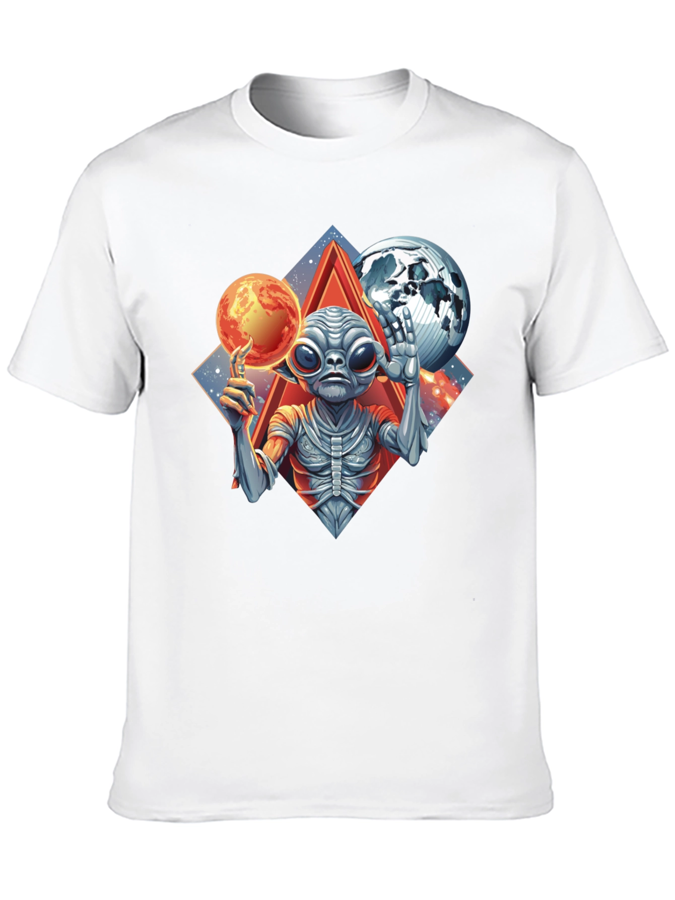 Camiseta Alienígena con Planetas