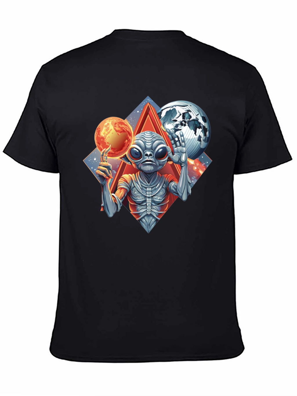Camiseta Alienígena con Planetas