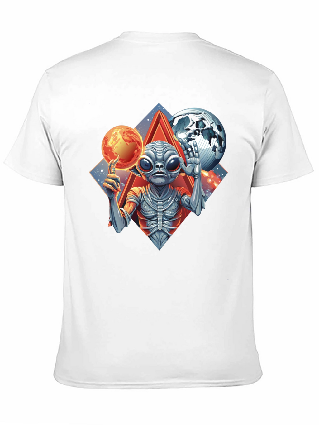 Camiseta Alienígena con Planetas