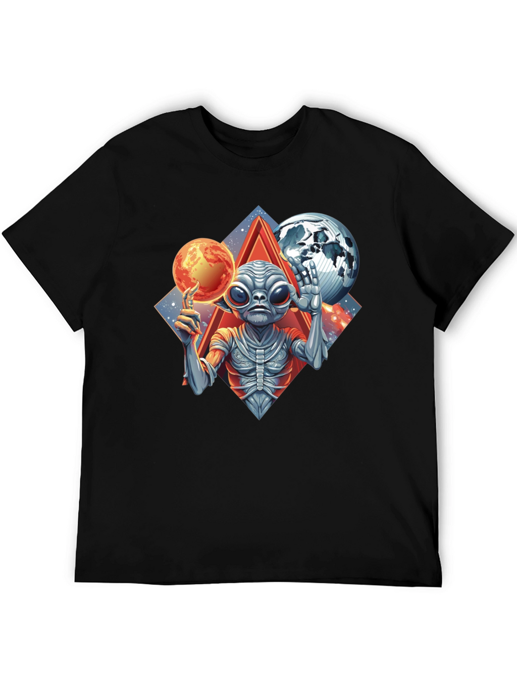 Camiseta Alienígena con Planetas