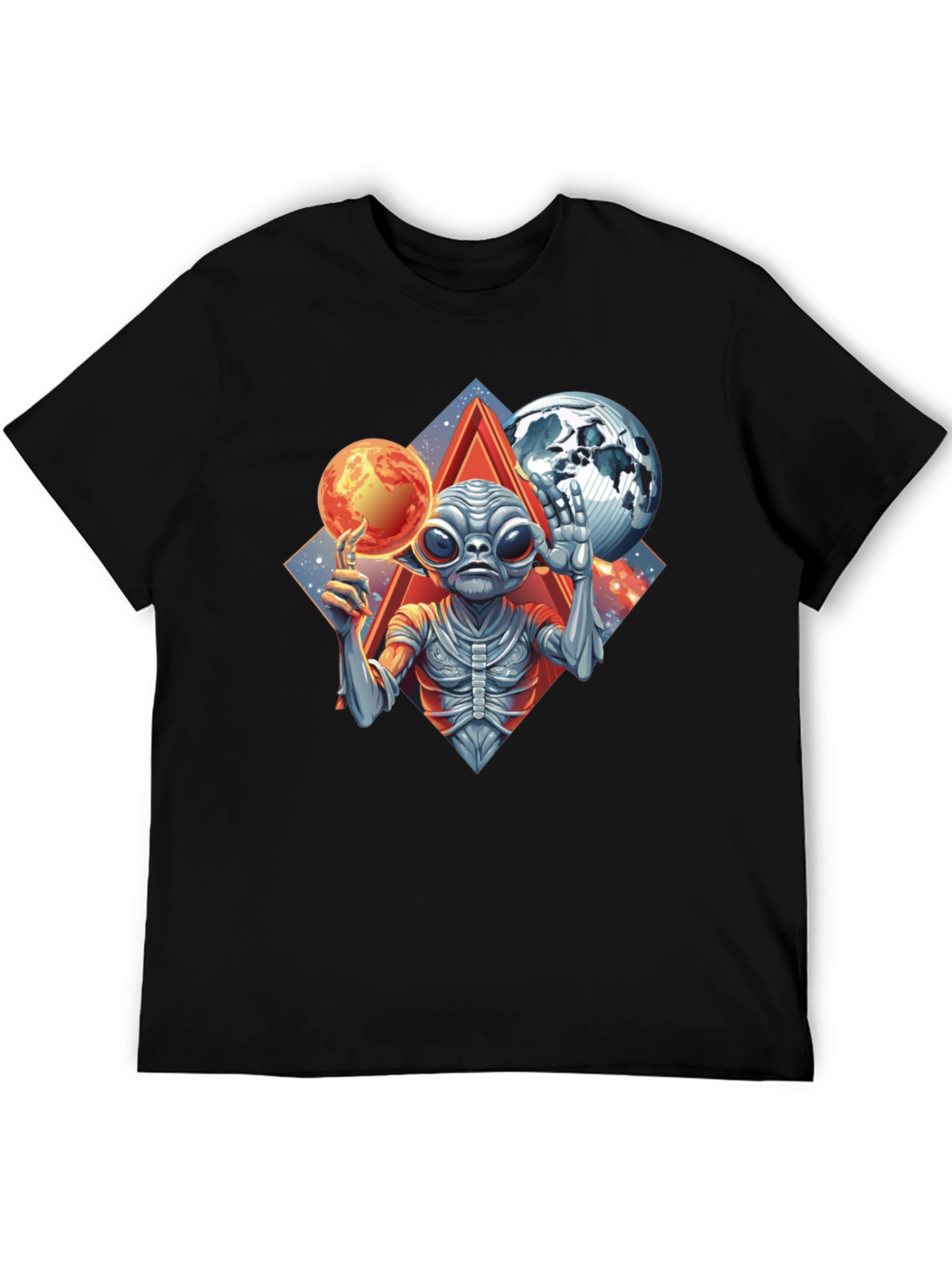 Camiseta Alienígena con Planetas