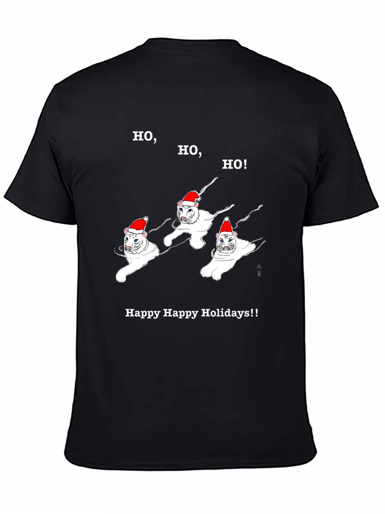 Camiseta Navideña Gatos Ho Ho Ho