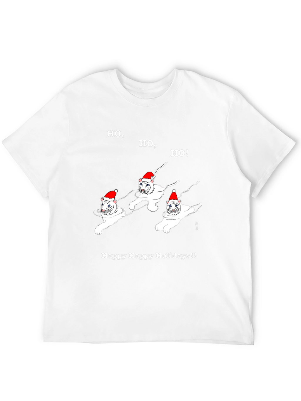 Camiseta Navideña Gatos Ho Ho Ho