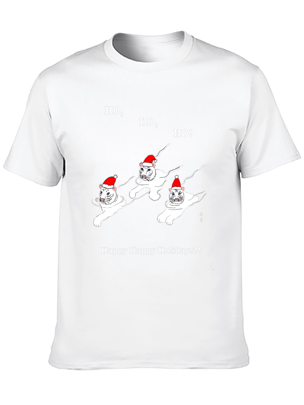 Camiseta Navideña Gatos Ho Ho Ho