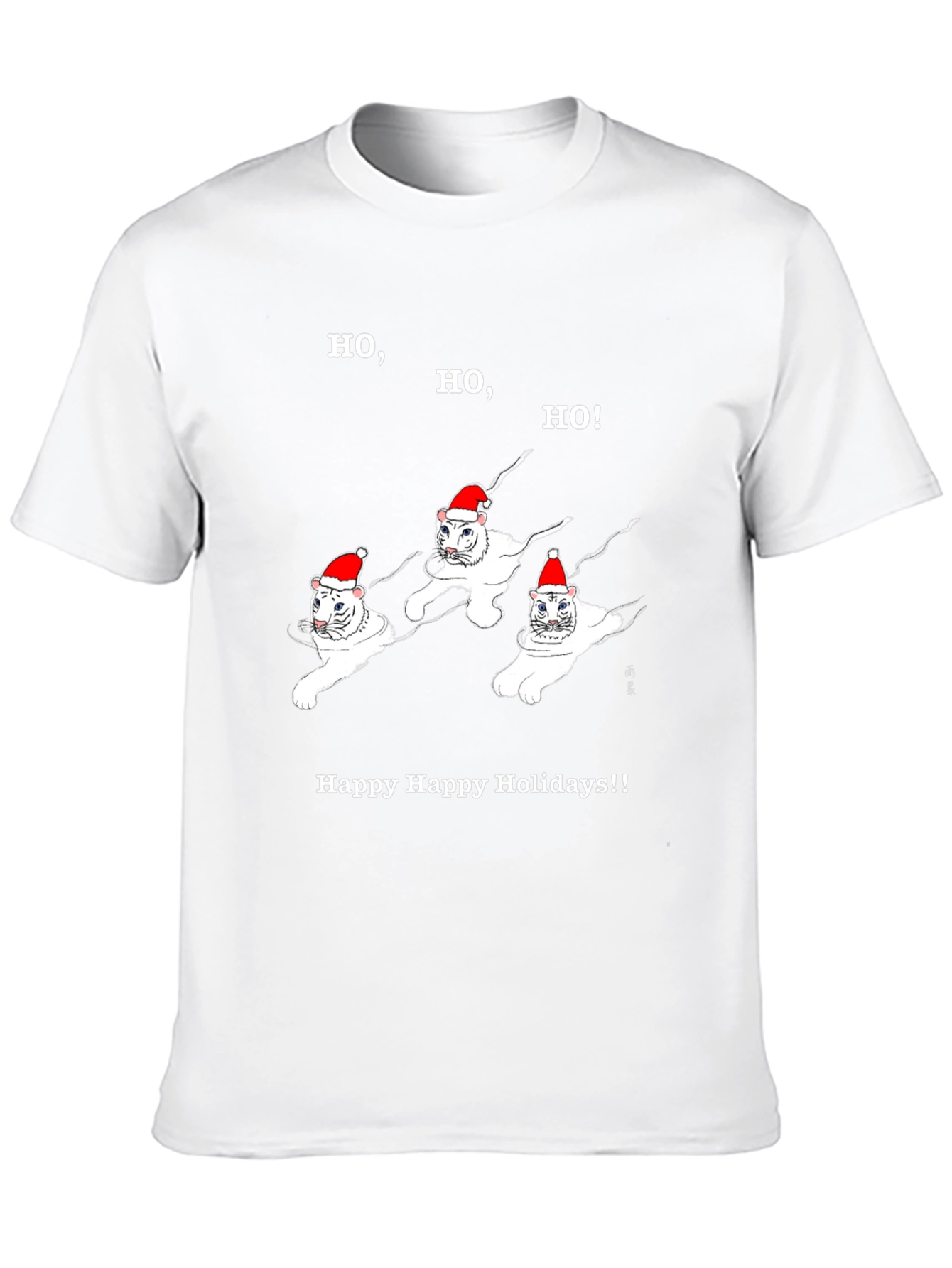 Camiseta Navideña Gatos Ho Ho Ho