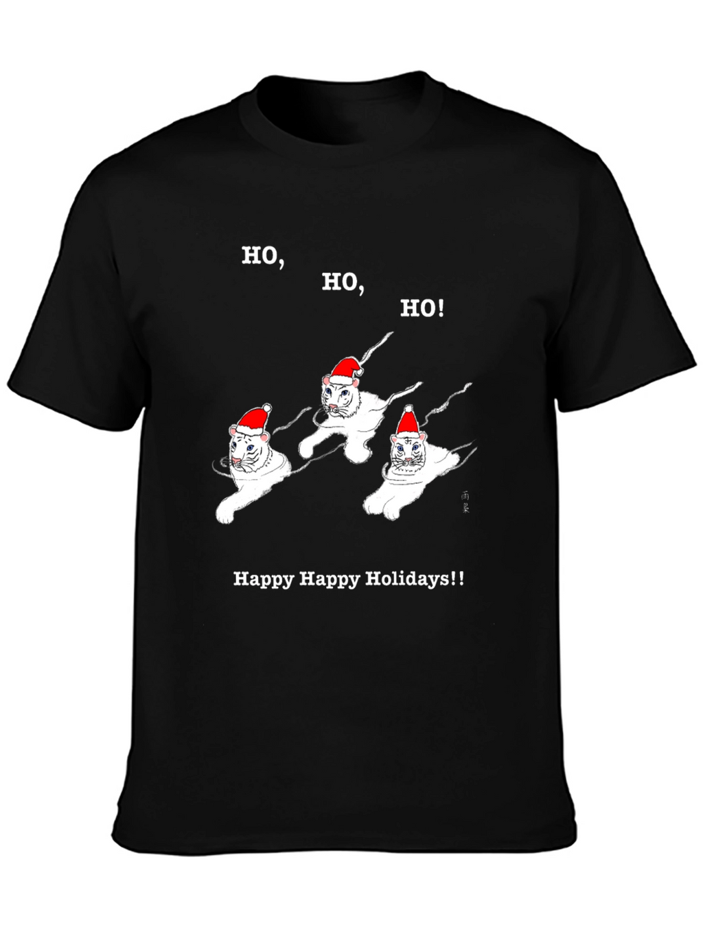 Camiseta Navideña Gatos Ho Ho Ho