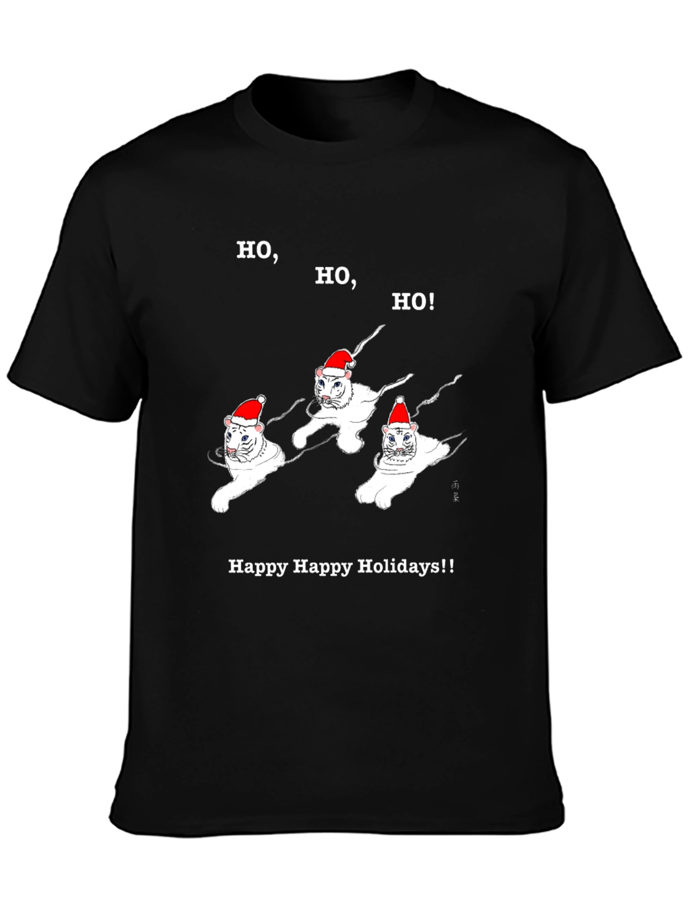 Camiseta Navideña Gatos Ho Ho Ho