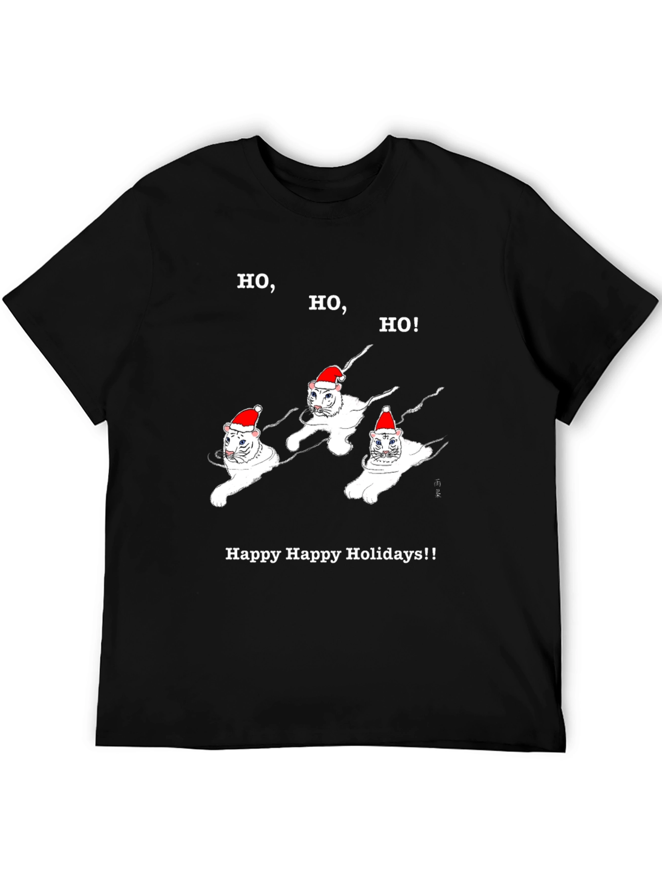 Camiseta Navideña Gatos Ho Ho Ho