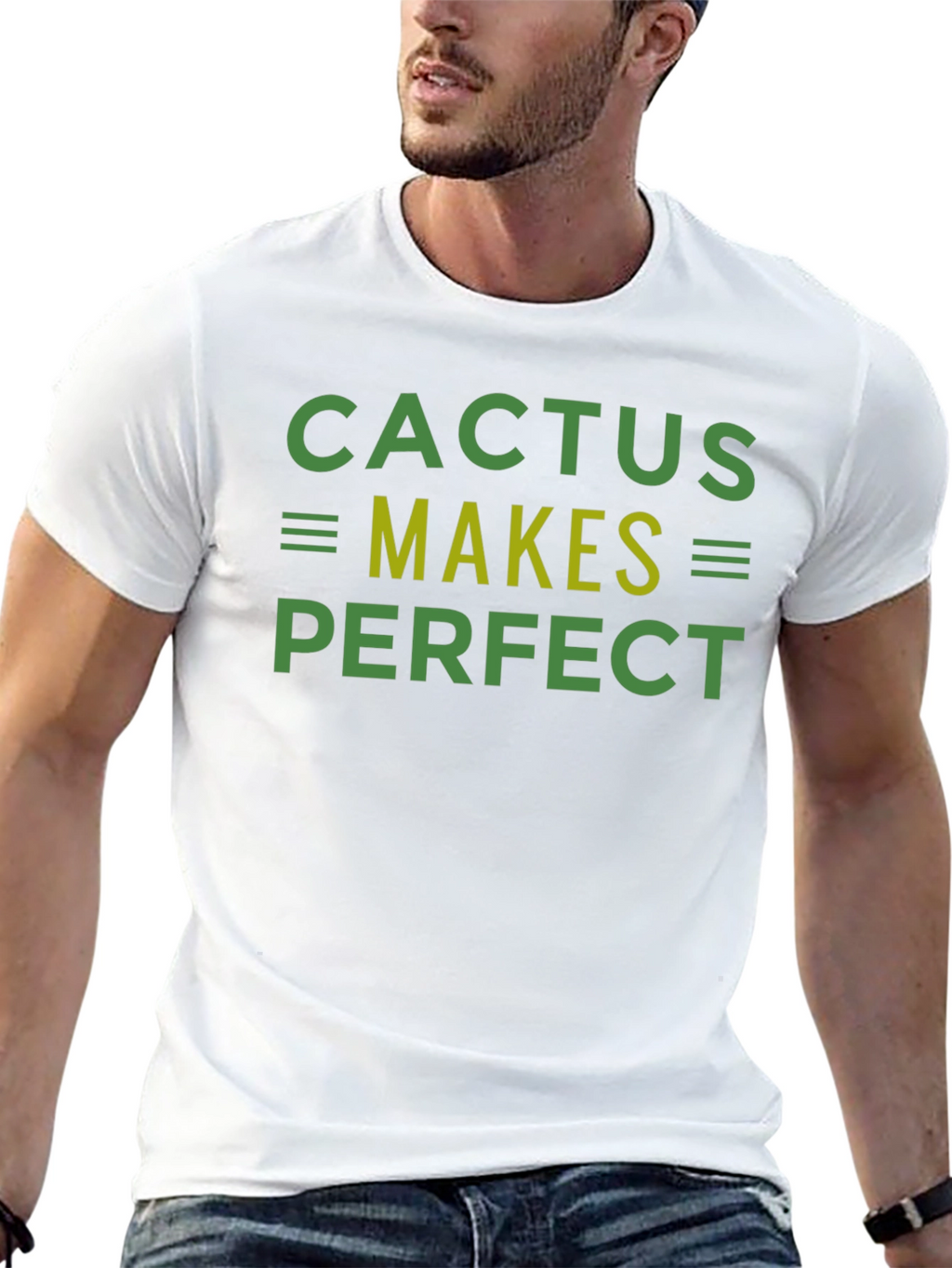 Camiseta Negra Cactus Makes Perfect