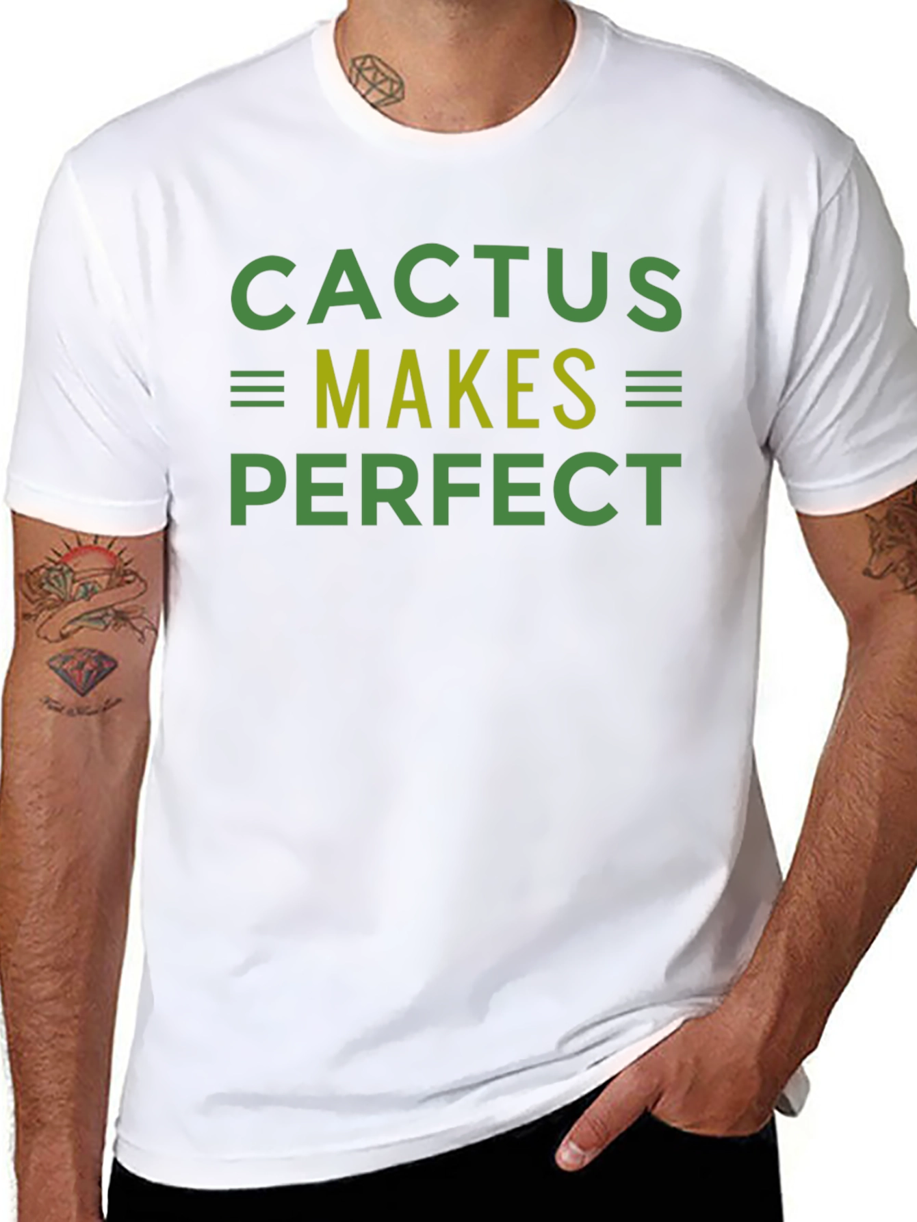 Camiseta Negra Cactus Makes Perfect