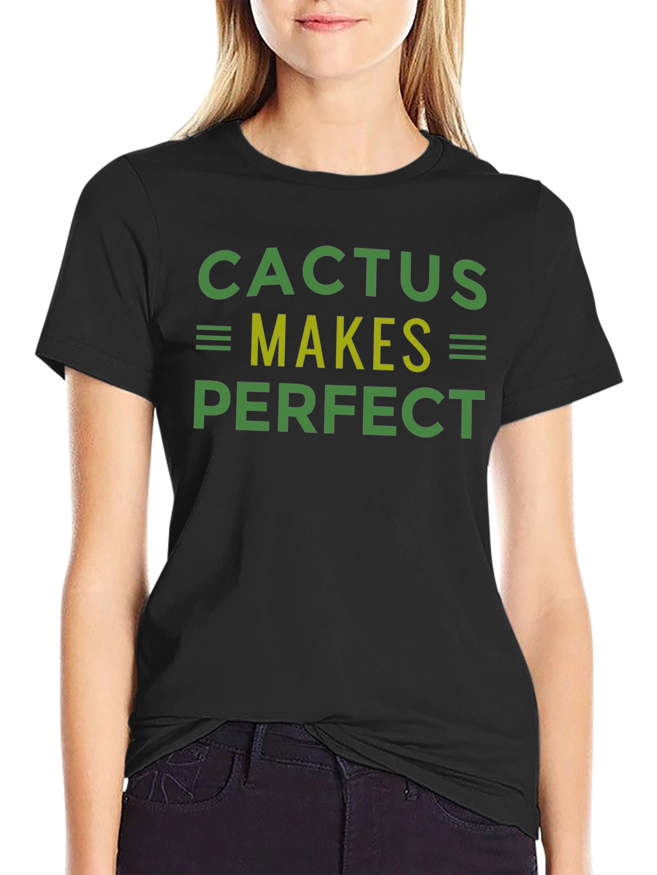 Camiseta Negra Cactus Makes Perfect