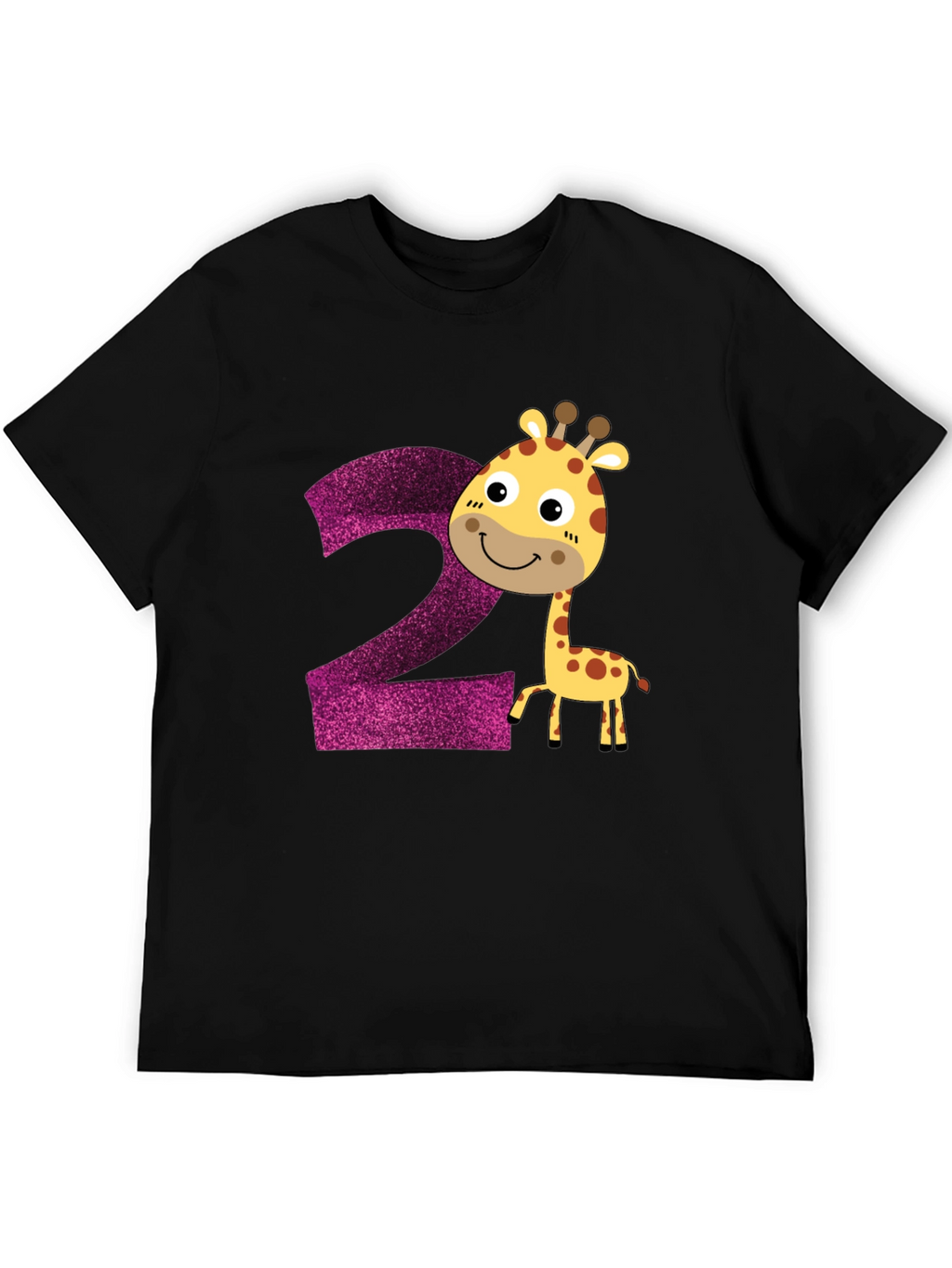 Camiseta Infantil Cumpleaños Número 2 Jirafa