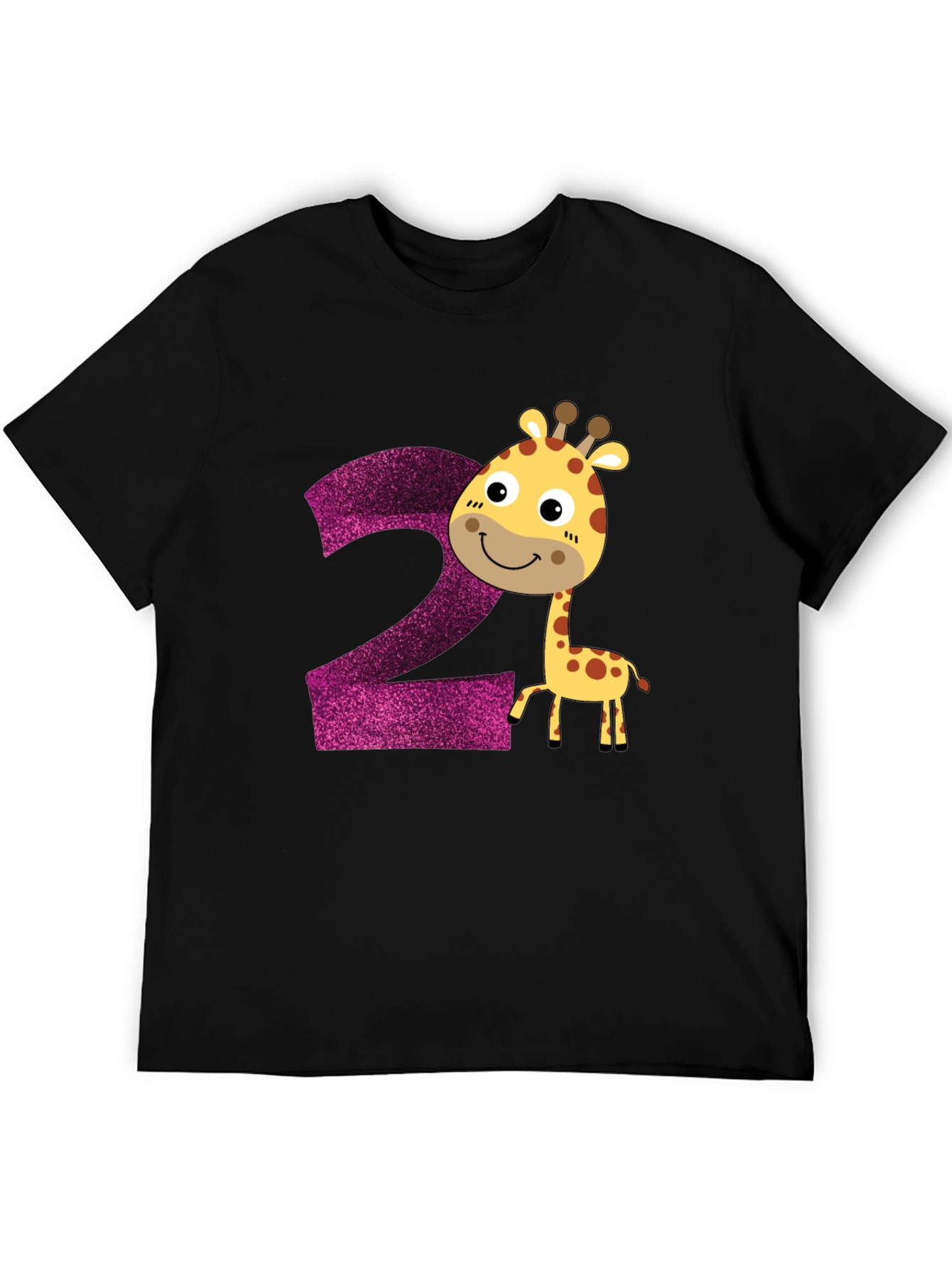 Camiseta Infantil Cumpleaños Número 2 Jirafa