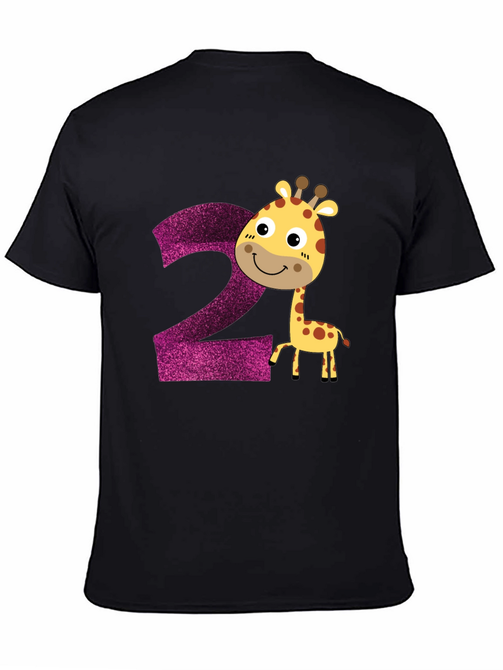 Camiseta Infantil Cumpleaños Número 2 Jirafa