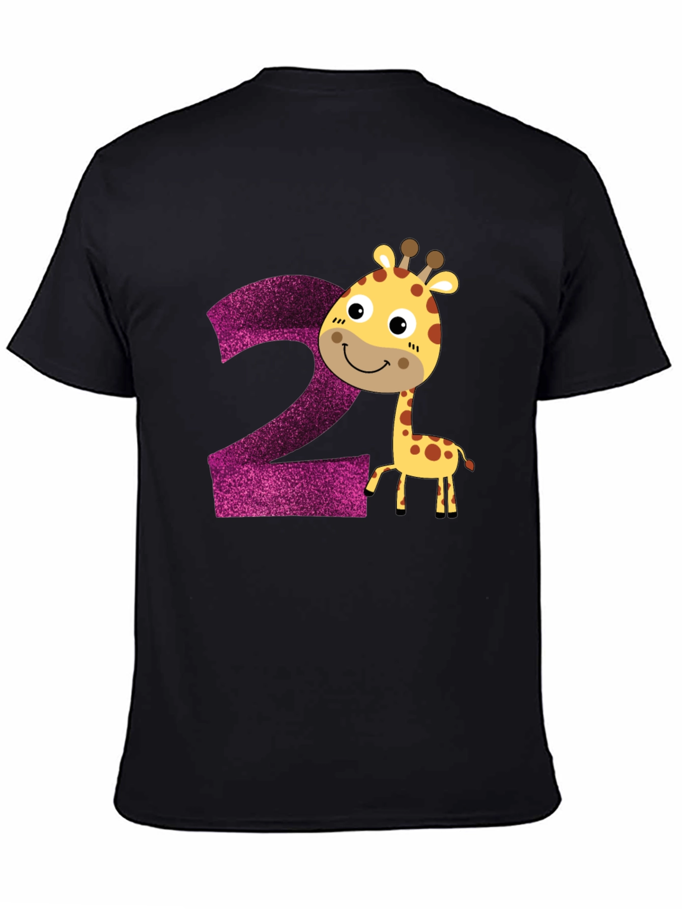 Camiseta Infantil Cumpleaños Número 2 Jirafa