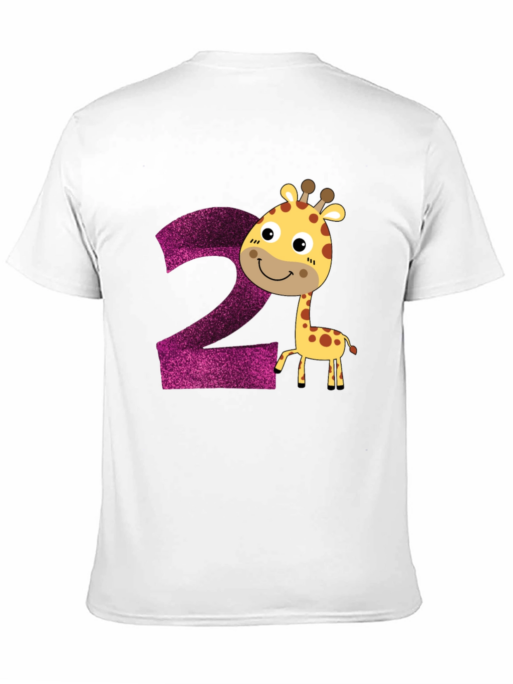 Camiseta Infantil Cumpleaños Número 2 Jirafa