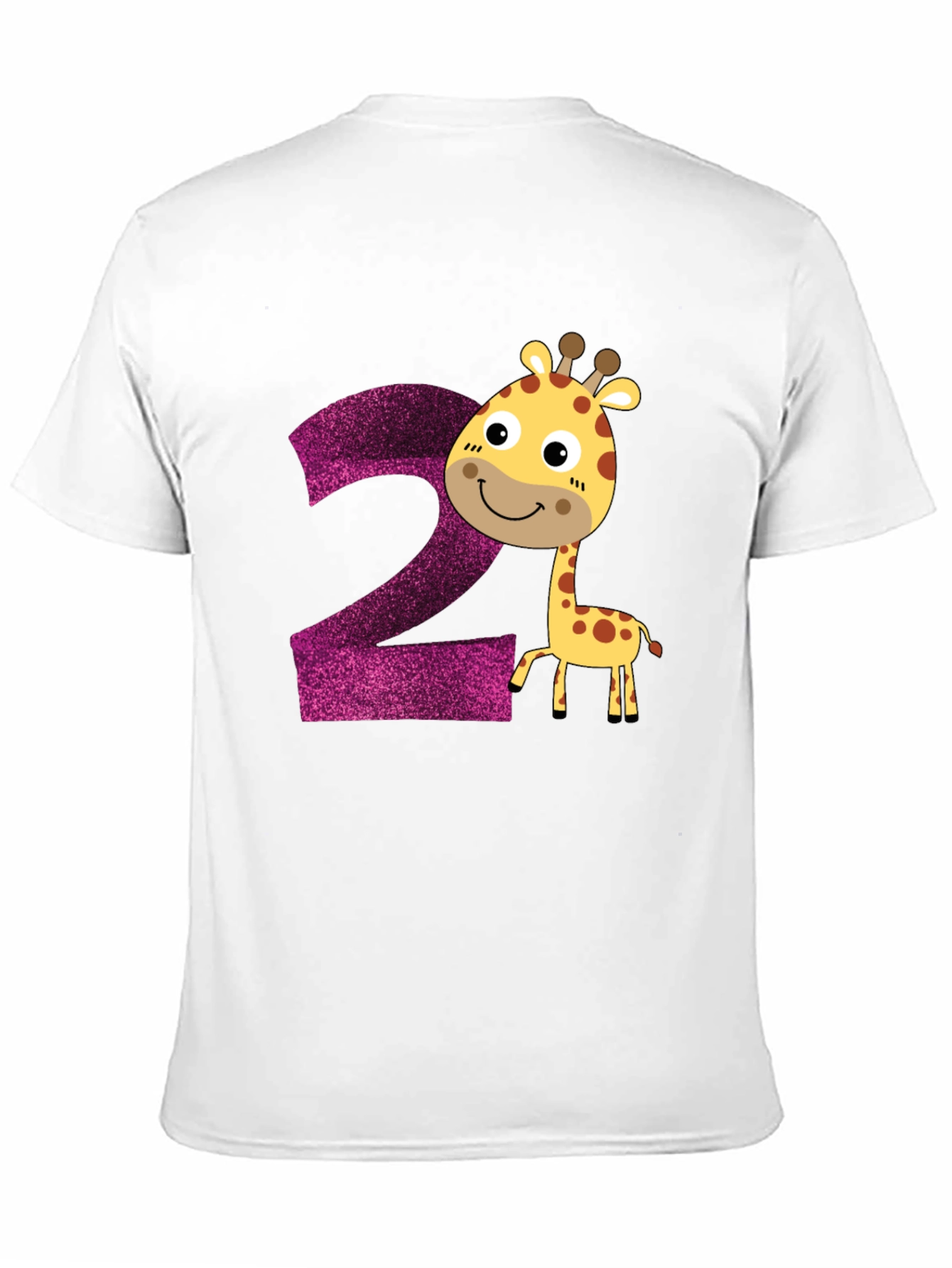 Camiseta Infantil Cumpleaños Número 2 Jirafa