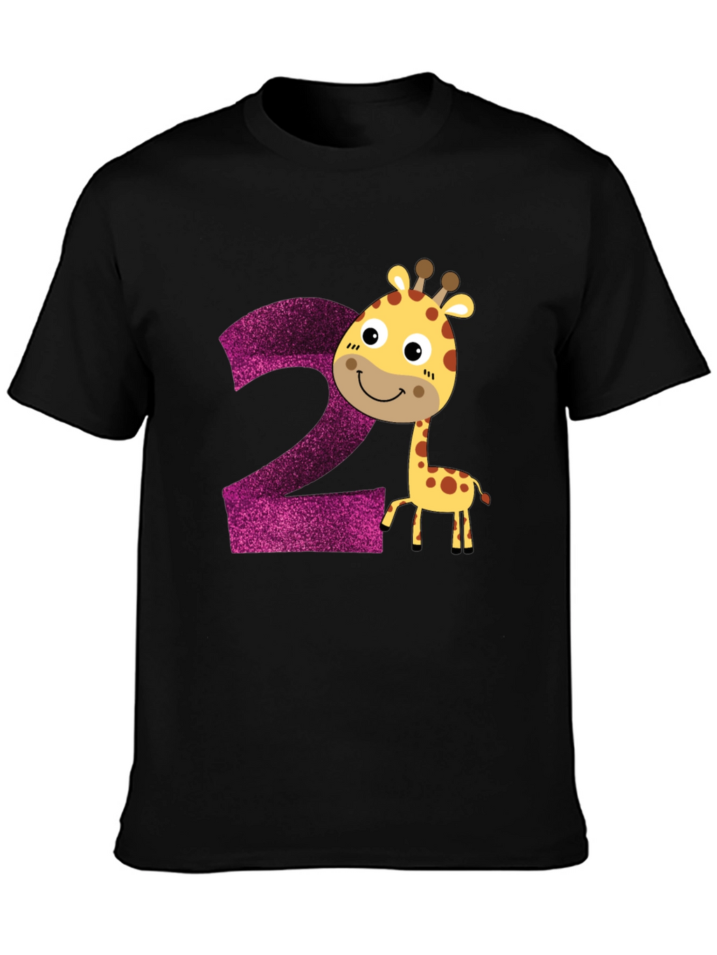 Camiseta Infantil Cumpleaños Número 2 Jirafa