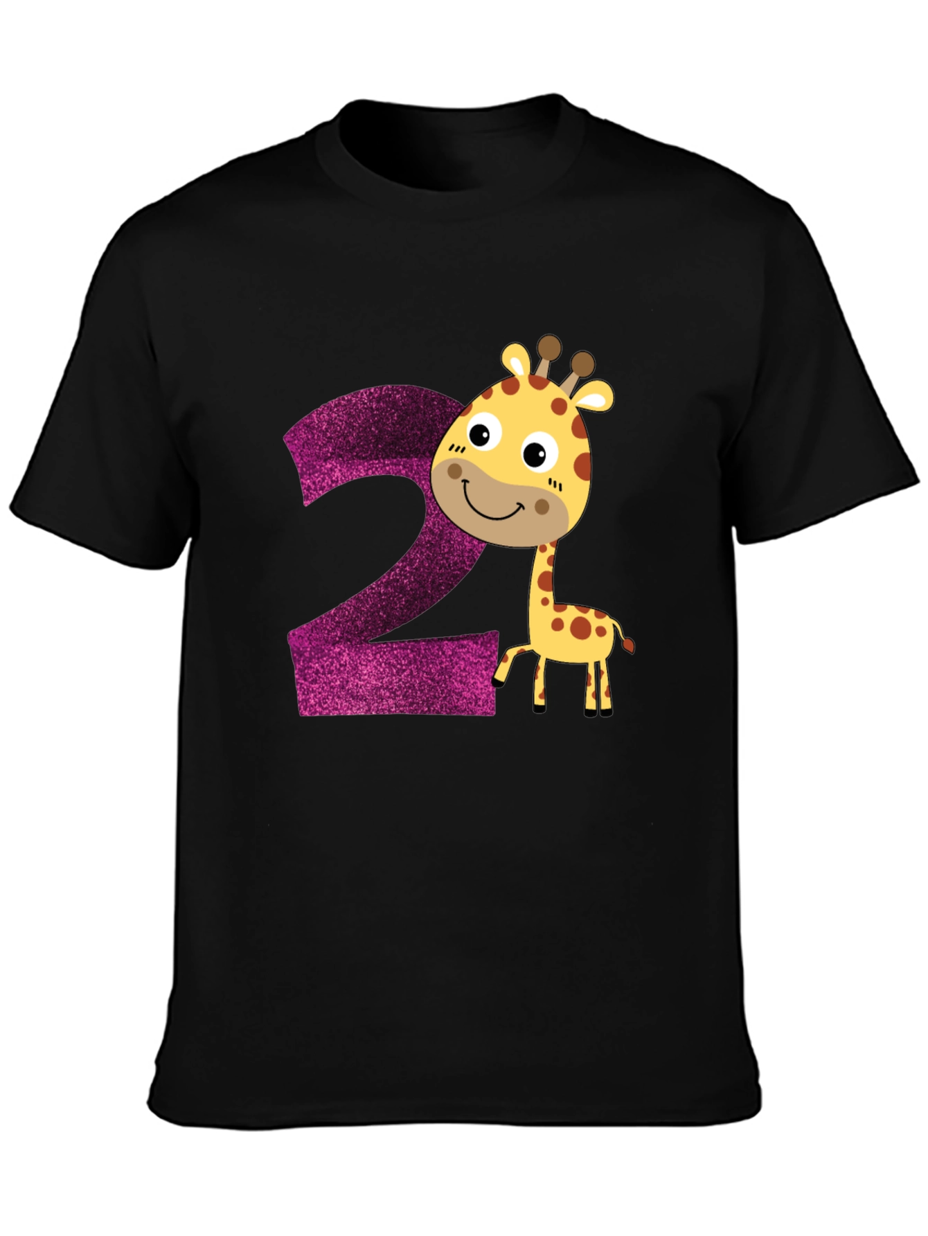 Camiseta Infantil Cumpleaños Número 2 Jirafa