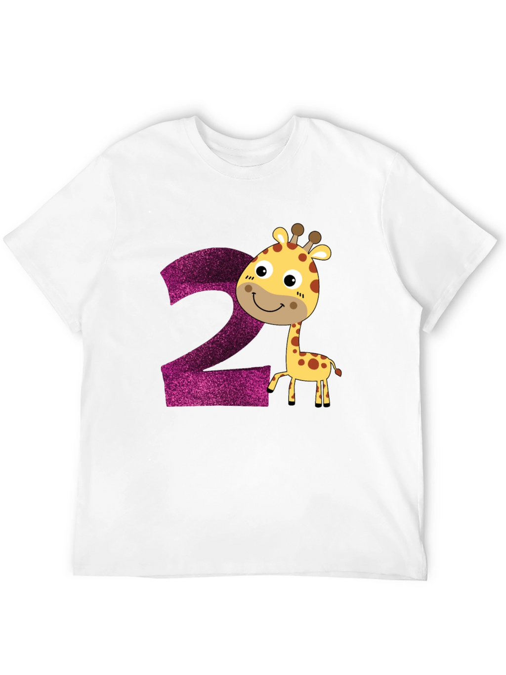 Camiseta Infantil Cumpleaños Número 2 Jirafa