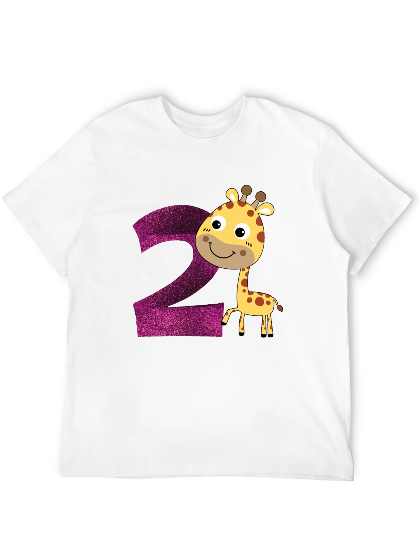 Camiseta Infantil Cumpleaños Número 2 Jirafa
