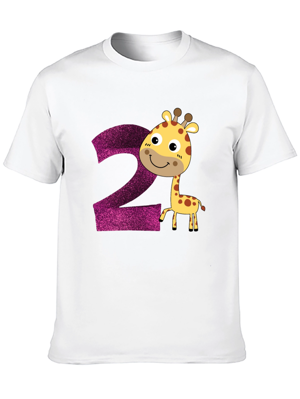 Camiseta Infantil Cumpleaños Número 2 Jirafa