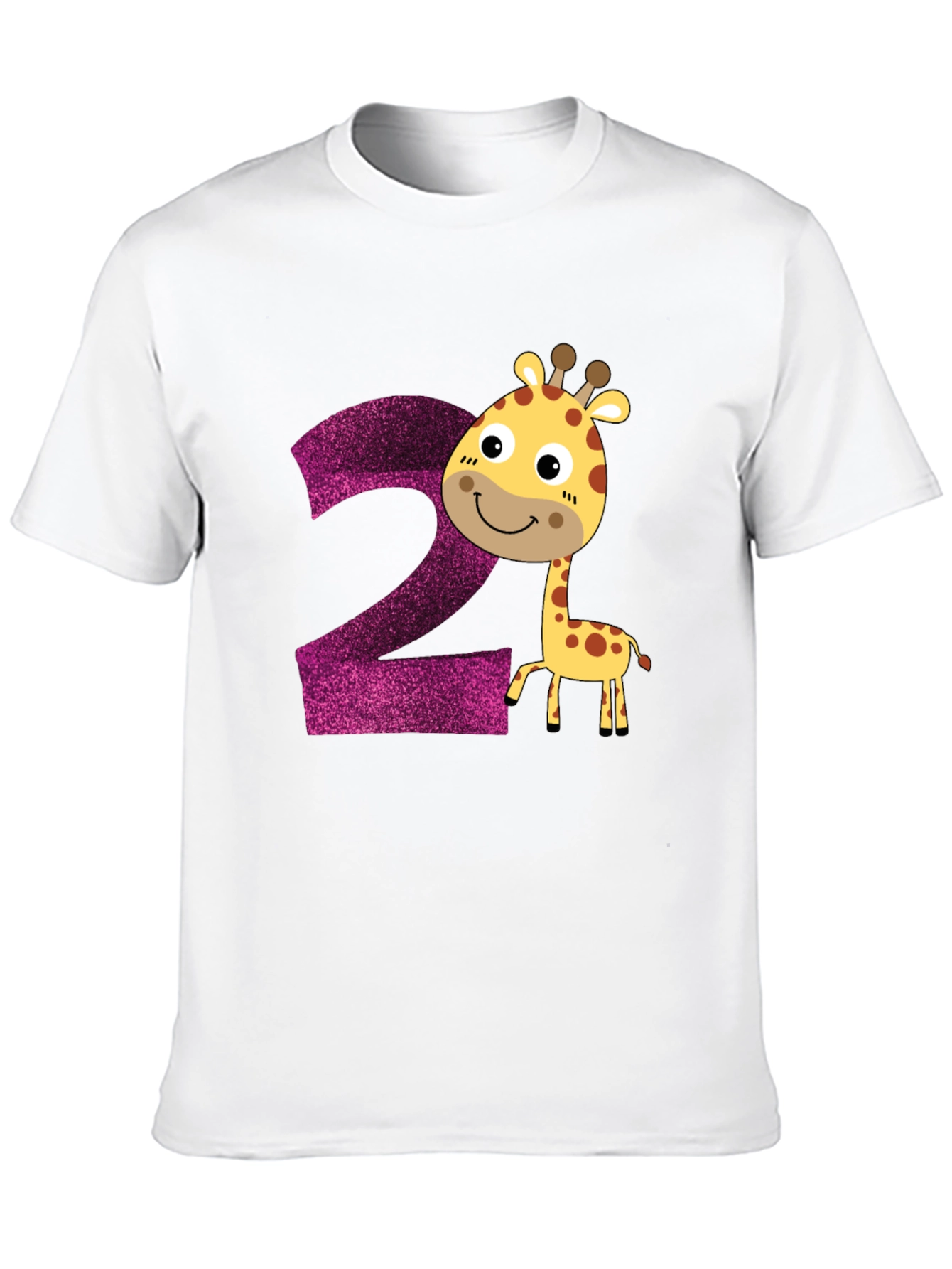 Camiseta Infantil Cumpleaños Número 2 Jirafa