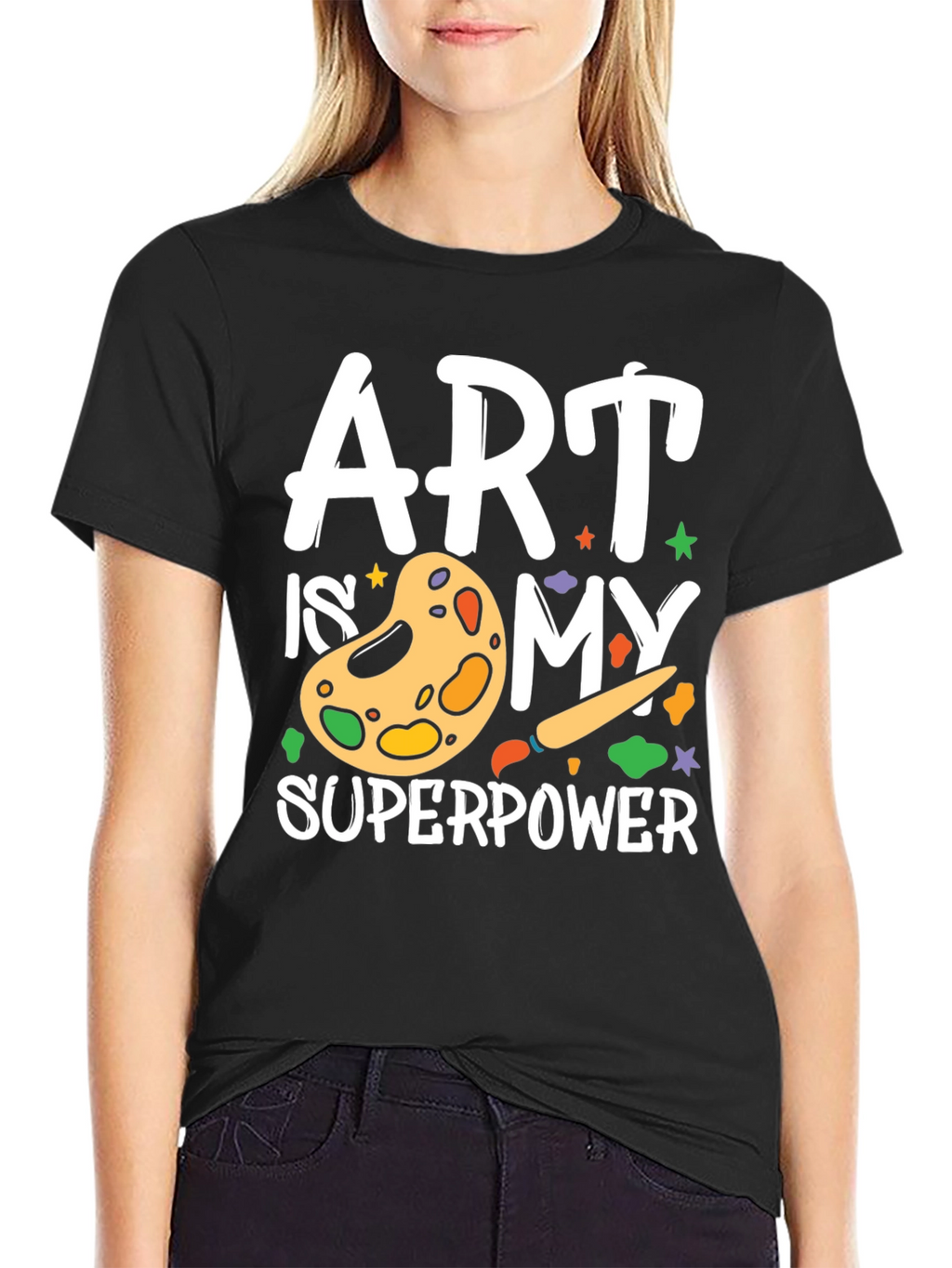 Camiseta Negra Arte es mi Superpoder