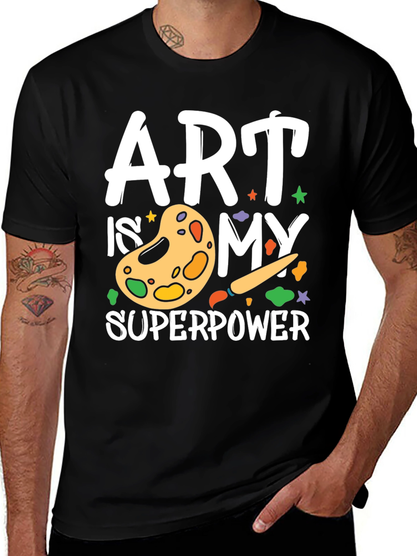 Camiseta Negra Arte es mi Superpoder