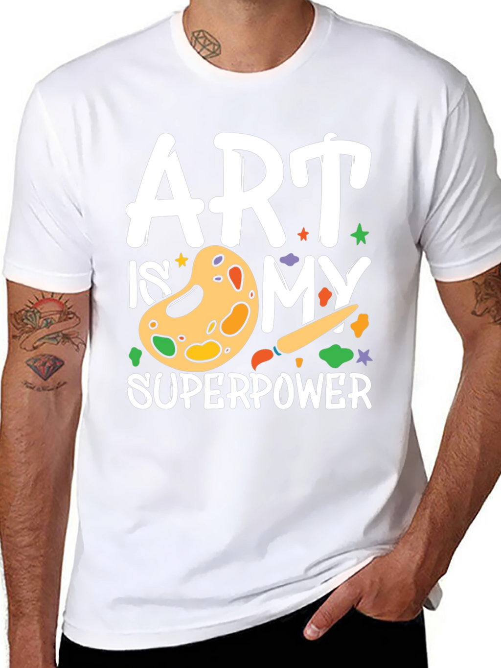 Camiseta Negra Arte es mi Superpoder