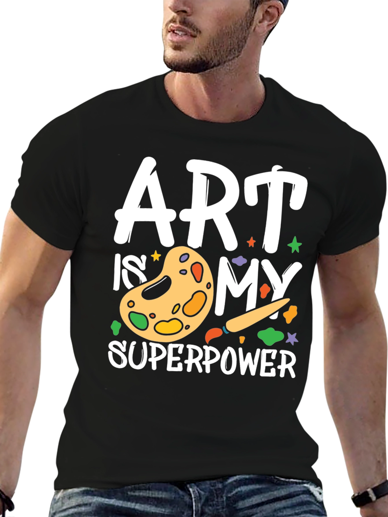 Camiseta Negra Arte es mi Superpoder