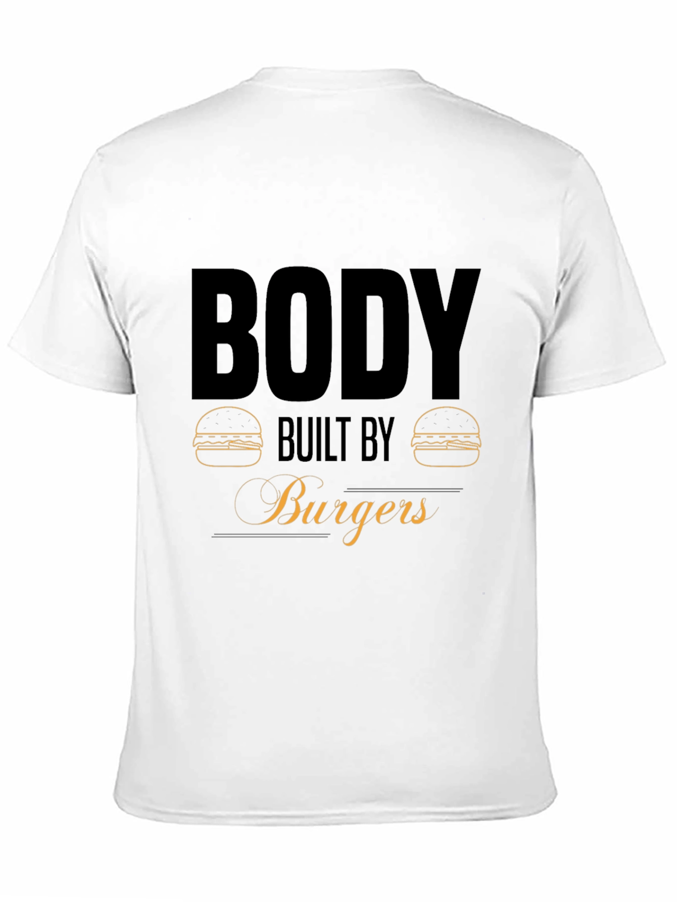 Camiseta Negra Body Built by Burgers para Hombre
