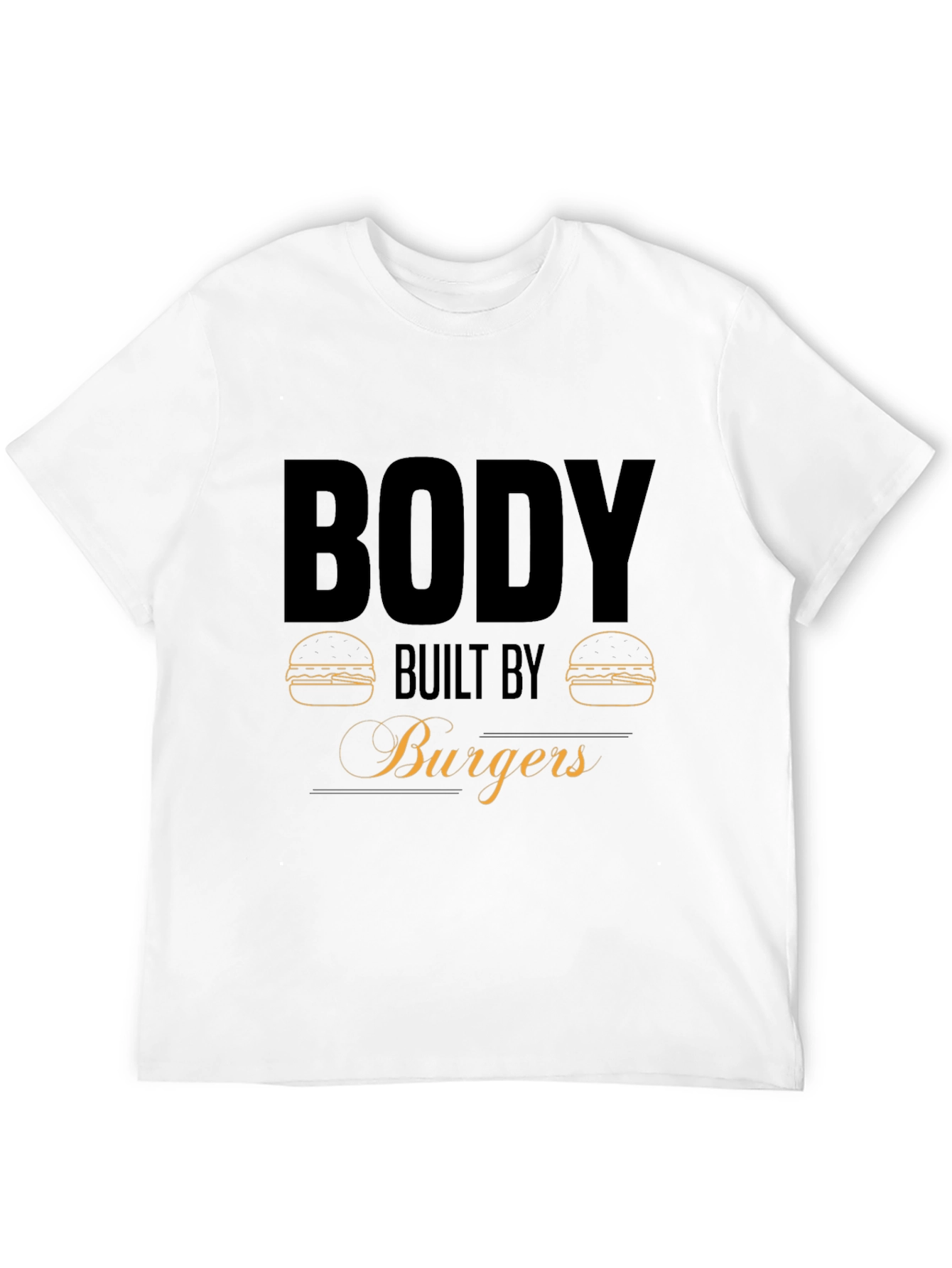 Camiseta Negra Body Built by Burgers para Hombre